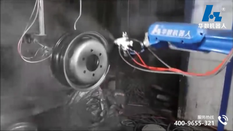 video of Car wheel spray